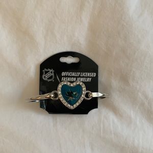 NHL Jewelry San Jose Sharks Heart Bracelet 🦈
